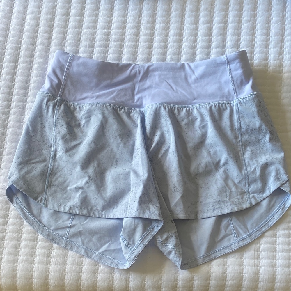 Lululemon Athletica Speed Up 2.5” Light Blue Women's Athletic Shorts